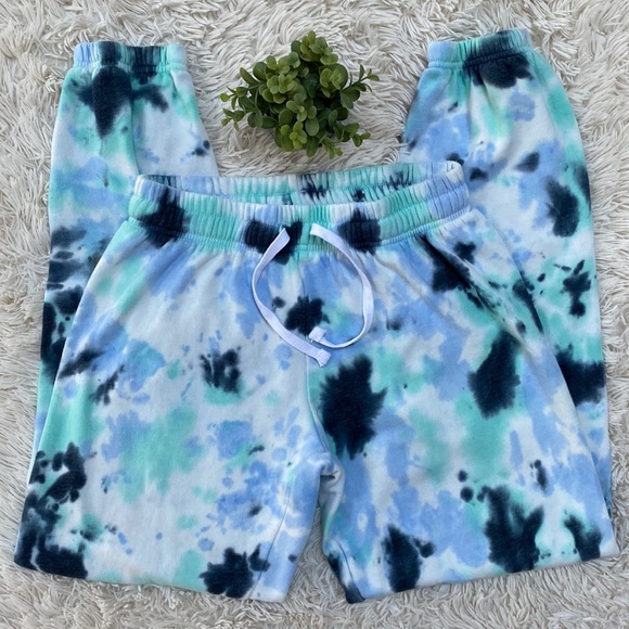 Reflex Fleece Tie Dye Joggers 💗 Blue & Mint - Picture 5 of 15